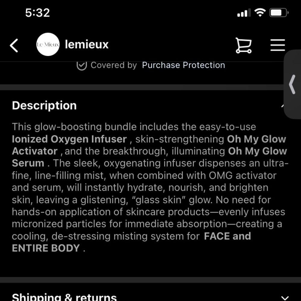 New Le Mieux Oh Let’s My Glow Oxidized Oxygen Infuser Activator & Serum - Picture 4 of 5